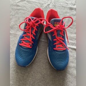Diadora Women’s Action +3 Sporty Blue and Orange Pink Sneakers.  Size 8.5